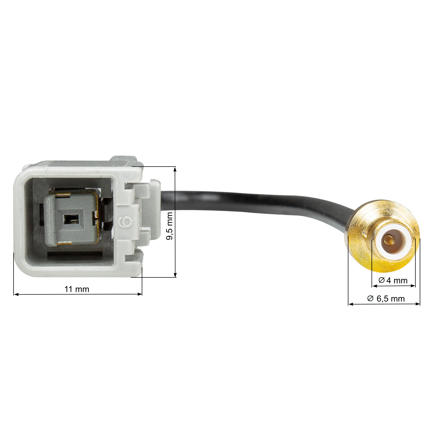 tomzz Audio Antennenadapter kompatibel mit Alpine Blaupunkt Clarion-/bilder/big/1500-065_3.jpg