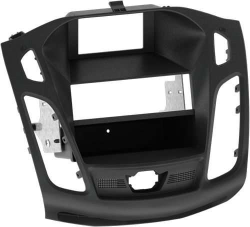 ACV Radioblende kompatibel mit Ford Focus (DYB) 2-DIN-Set mit Fach schwarz ab Bj. 01/2011