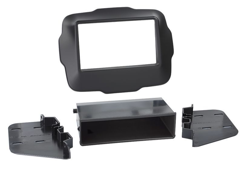 ACV Radioblende kompatibel mit Jeep Renegade 2-DIN schwarz ab Bj. 10/2014