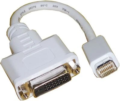 MINI DVI auf DVI Kupplung Adapterkabel f�r MacBook, iMac Intel, PowerBook 12" DVI Modell