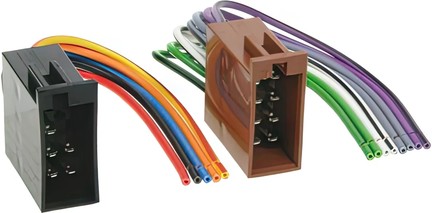 Universal Umr�stadapter ISO Kupplung f�r Strom und 4 Lautsprecher lose Enden