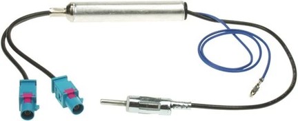 DIN - Antennenadapter  mit Phantomeinspeisung (aktiv) auf  2 xFakra (Z)
