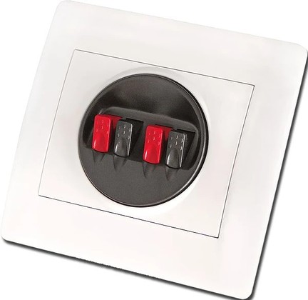 Formsch�nes Doppel-Anschu�terminal  Unterputzmontage
