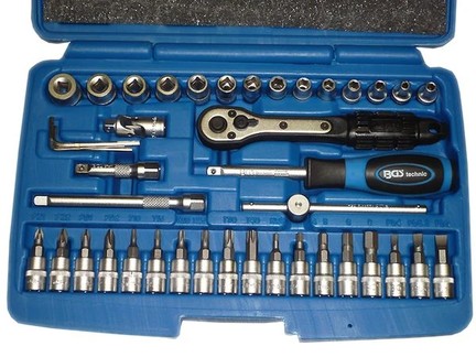 Hochwertiger Steckschl�sselsatz Knarrenkasten 1/4"