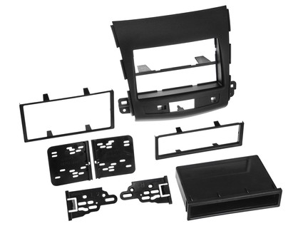 Doppel ISO Einbaukit Radioblende Mitsubishi + Ablagefach