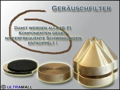 Spikes-Ger�uschfilter Absorber poliertes Messing