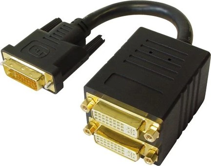 DVI Splitter  1x DVI Male auf 2x DVI-D Female