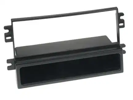 ACV Radioblende kompatibel mit Kia Carens II Rio 1-DIN mit Fach schwarz Bj. 2002 - 2006