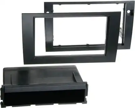ACV Radioblende kompatibel mit Seat Exeo (3R) (3RN) 2-DIN mit Fach schwarz ab Bj. 03/2009