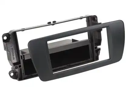 ACV Radioblende kompatibel mit Seat Ibiza 2-DIN-Set mit Fach nitschwarz
