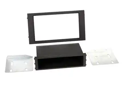 ACV Radioblende kompatibel mit Seat Leon 2-DIN-Set mit Fach schwarz ab Bj. 2014