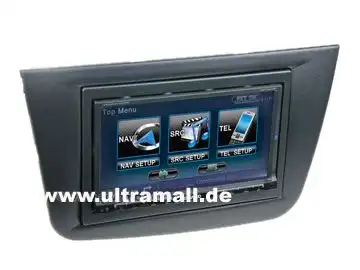 ACV Radioblende kompatibel mit Seat Altea Toledo 5P 5PN 2-DIN-Set schwarz ab Bj. 03/2004