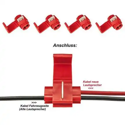 100 Stück Klemmverbinder rot für Kabel 0.5 - 1.5qmm Klemmverteiler Stromdiebe Japaner Schnellverbinder Abzweigverbinder