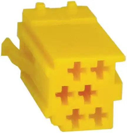 Mini-ISO-Stecker-Gehäuse 6-pol gelb 
