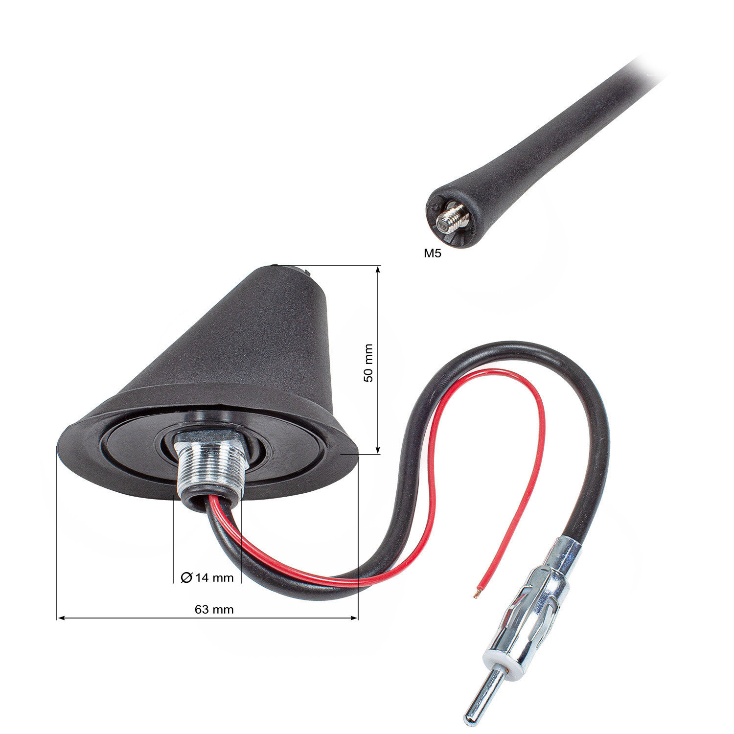 tomzz Audio 41cm Dachantenne AM FM mit Verstärker mit 450cm-/bilder/big/1000-042-2.jpg