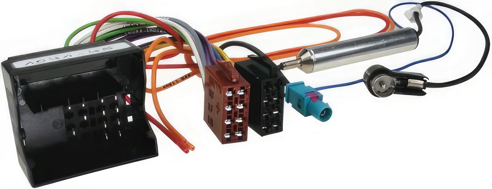 ACV Autoradio Adapter Kabel kompatibel mit Peugeot Citroen Fiat Toyota Lancia Alfa Romeo mit Phantomeinspeisung auf ISO (m) adaptiert von Quadlock auf ISO (m)