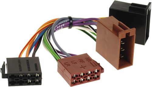 Autoradio Adapter Kabel kompatibel mit Skoda Verlängerung adaptiert von ISO (f) auf ISO (m)