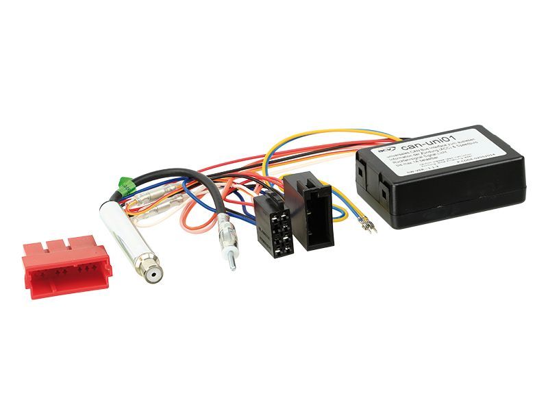 CAN Bus Interface Adapter kompatibel mit Audi A2 A3 A4 A6 Audi ISO Zündplus Speedpuls Rückwärtsgang Radio-Kabelsatz mit Antennenadapter adaptiert auf ISO