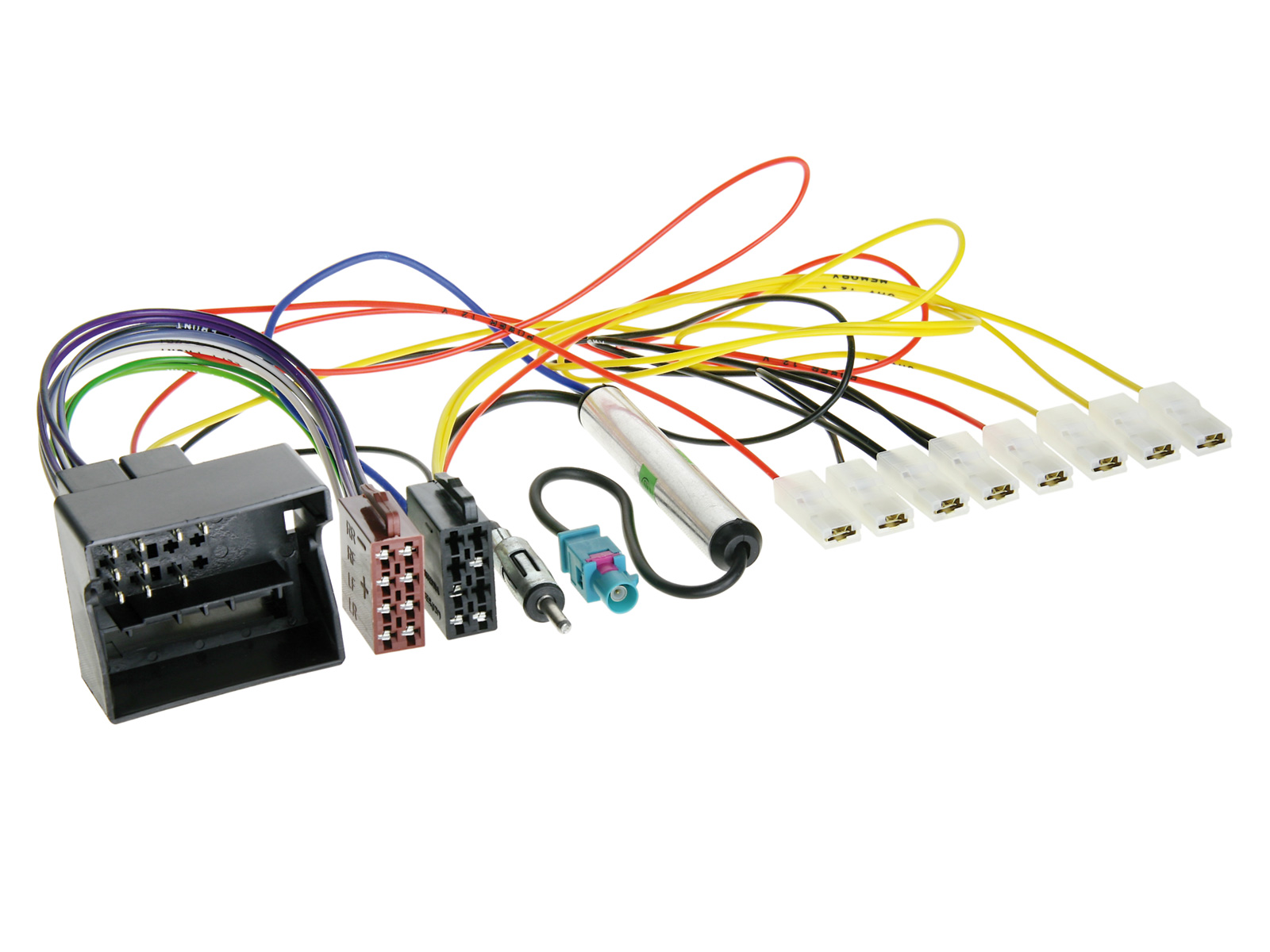 Autoradio Adapter Kabel kompatibel mit MAN TGA TGX inkl. Phantomeinspeisung adaptiert von Quadlock auf ISO (m)