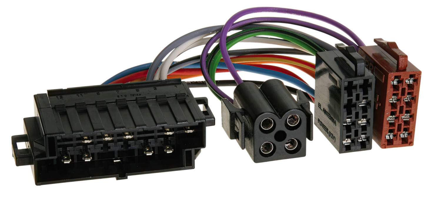 Autoradio Adapter Kabel kompatibel mit Volvo 440 460 480 adaptiert auf ISO (m)