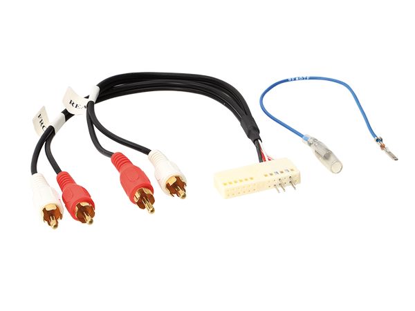 Aktivsystemadapter kompatibel mit Audi VW Seat Skoda adaptiert von Quadlock auf Cinch