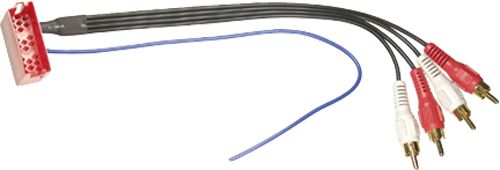 Aktivsystemadapter kompatibel mit Audi A3 A4 A6 A8 TT adaptiert von Mini-ISO (f) auf 4 x Cinch (m)