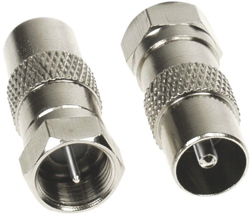 Antennenadapter adaptiert von F-Stecker auf Koax Stecker 
