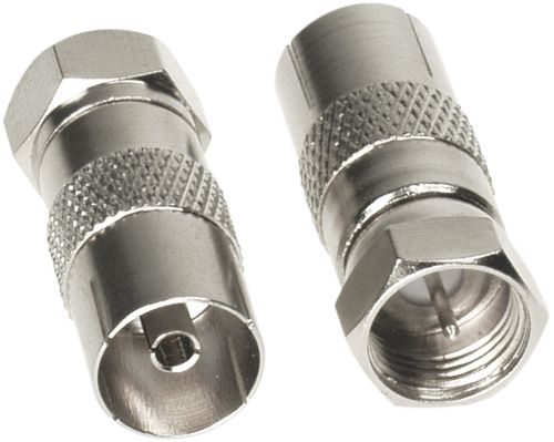 Antennenadapter adaptiert von F-Stecker auf Koax Buchse 