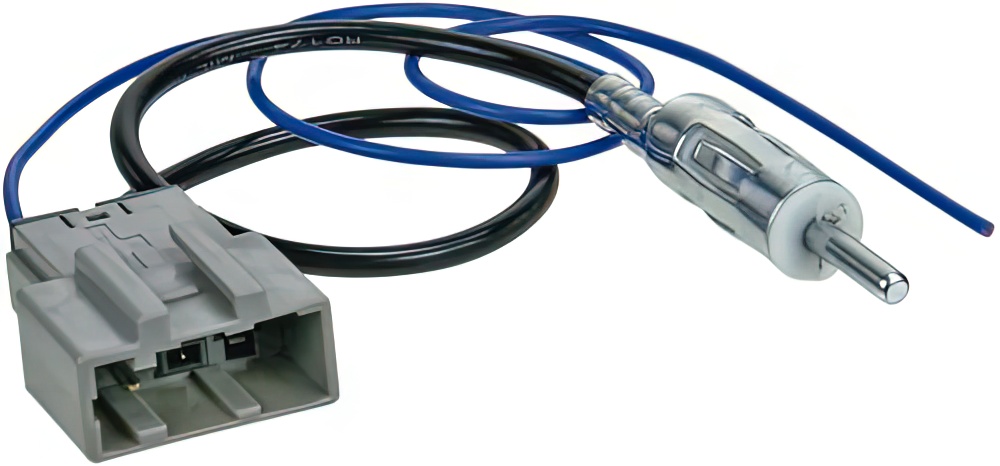 Antennenadapter kompatibel mit Nissan Navara Pathfinder Tiida Qashqai X-Trail Micra ab Bj. 2007 adaptiert von GT13 (f) auf DIN (m)
