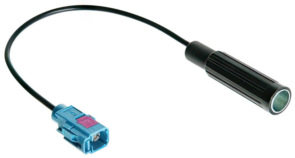 Antennenadapter kompatibel mit Audi Mercedes BMW VW Seat Skoda Ford Fiat adaptiert von Fakra (f) auf DIN (f)