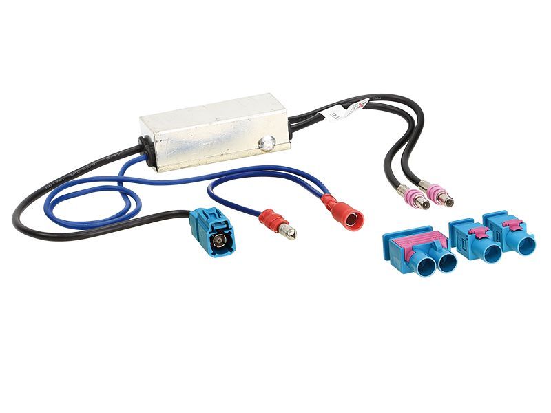 Antennenadapter Doppel Fakra (m) oder 2 x Einzel-Fakra (m) adaptiert von Fakra (f) auf Doppel-Fakra (m)