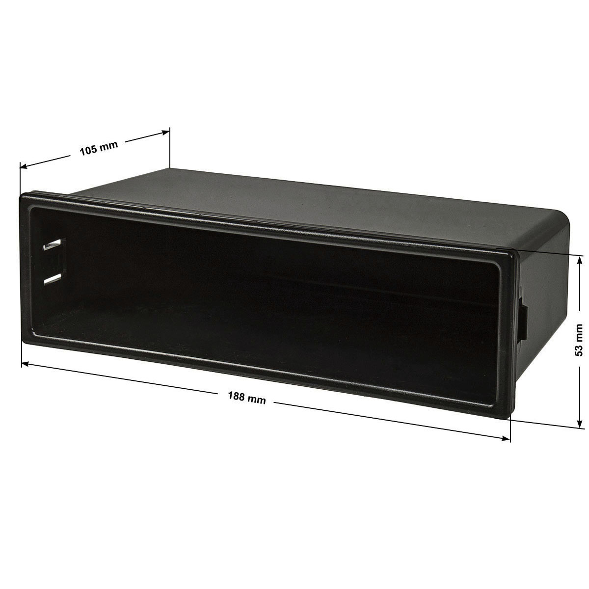 tomzz Audio KFZ Universal Ablagefach 1-DIN Fach schwarz Staufach-/bilder/big/2400-006-2.jpg