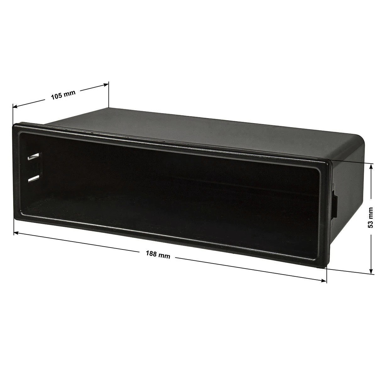tomzz Audio KFZ Universal Ablagefach 1-DIN Fach schwarz Staufach-/bilder/big/2400-006-2.jpg