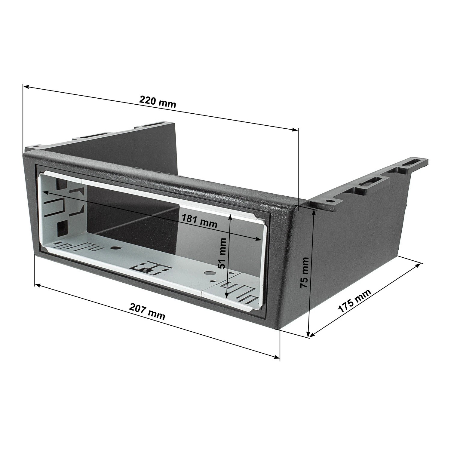 tomzz Audio Autoradio Unterbaukonsole 1-DIN Geräte inkl. Metallschacht-/bilder/big/2400-015-1_2.jpg