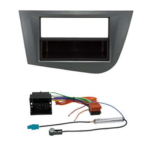 Radioeinbauset kompatibel mit Seat Leon 1-DIN mit Fach dunkelgrau-/bilder/big/24128S.jpg