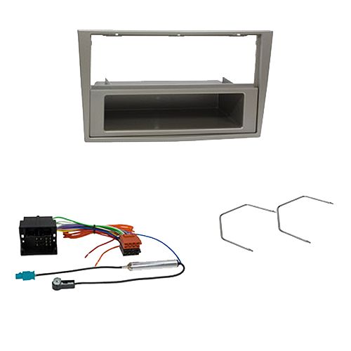 Radioeinbauset kompatibel mit Opel Corsa D 1-DIN mit Fach beige silber-/bilder/big/24151S.jpg