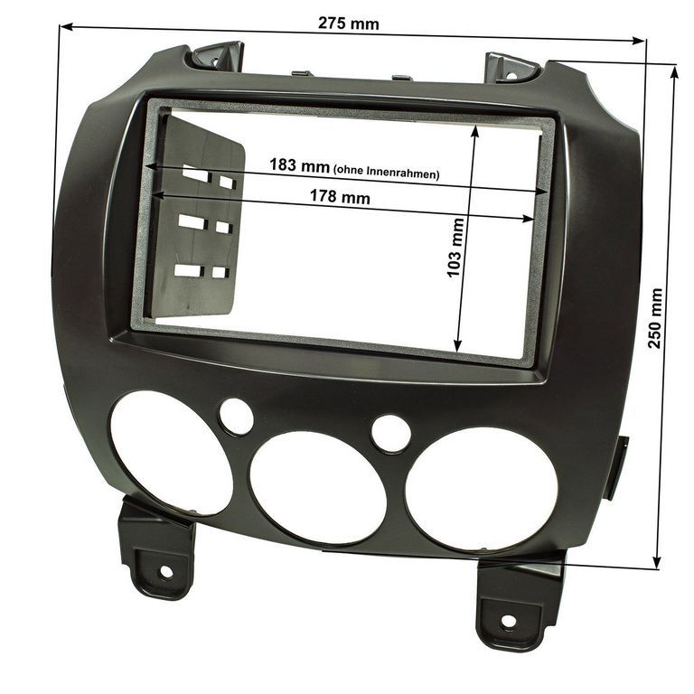 2-DIN Radioblende kompatibel mit Mazda 2 schwarz ab Bj. 2007-/bilder/big/24337_1.jpg