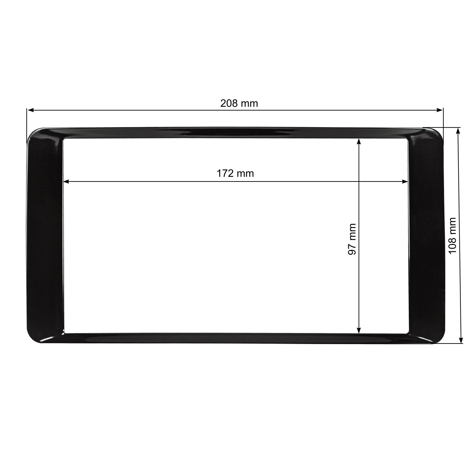 tomzz Audio Doppel DIN Radioblende kompatibel mit Mitsubishi ASX Piano-/bilder/big/2437-000-1-4.jpg