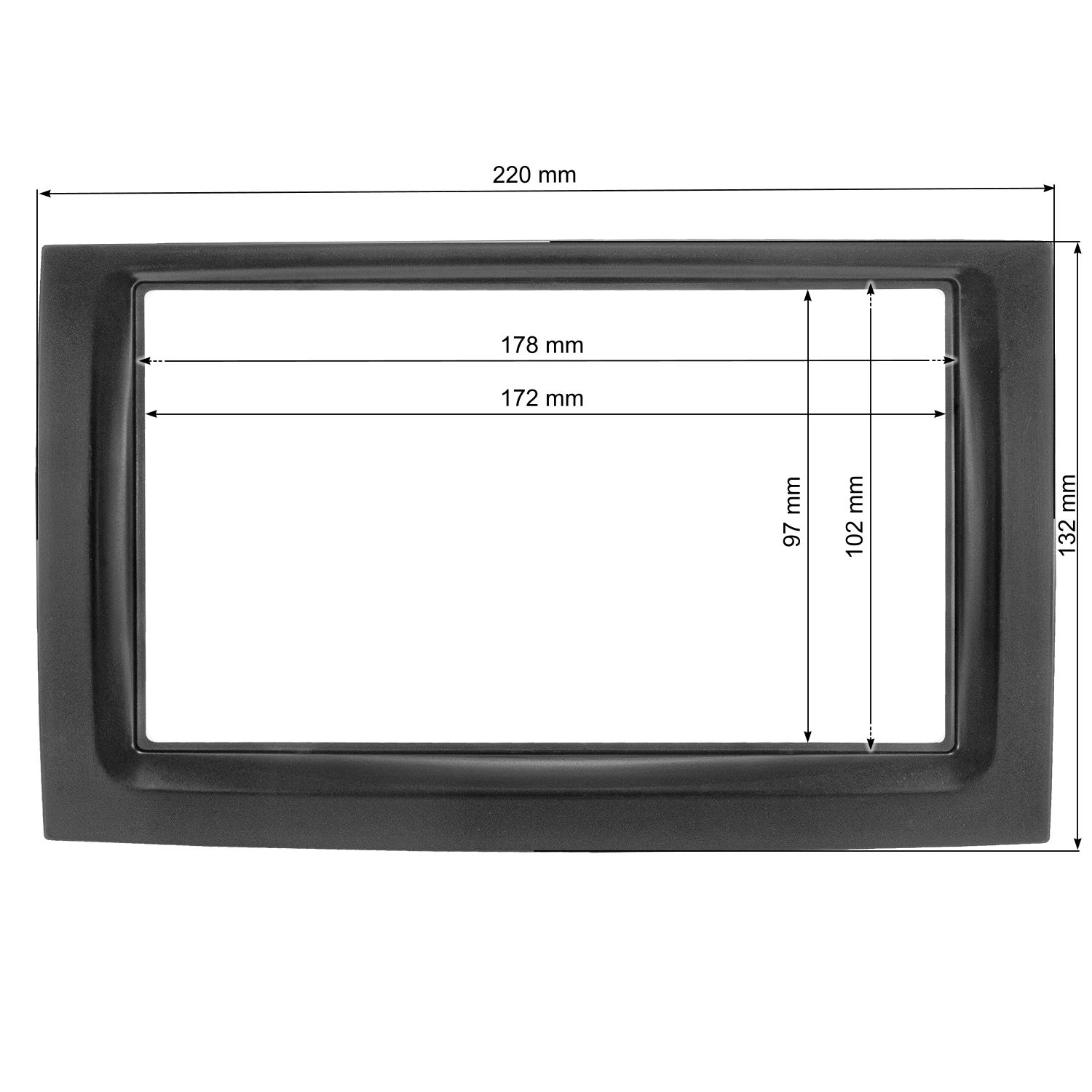 tomzz Audio Doppel DIN Radioblende HQ-Set kompatibel mit Skoda Fabia-/bilder/big/2450-027-5.jpg