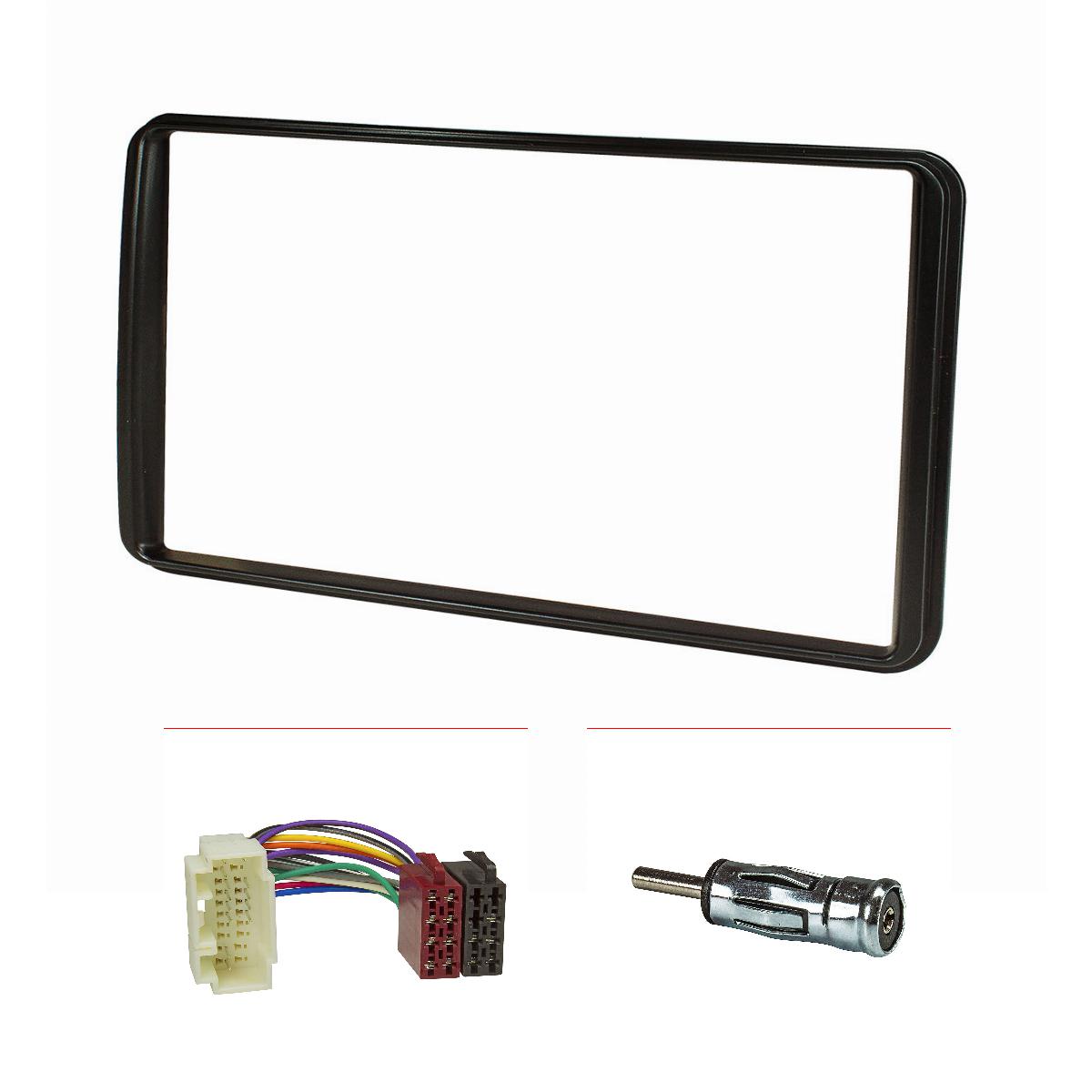 tomzz Audio 2 DIN Radioblende Set kompatibel mit Suzuki Jimny schwarz inkl. Radioadapterkabel Antennenadapter