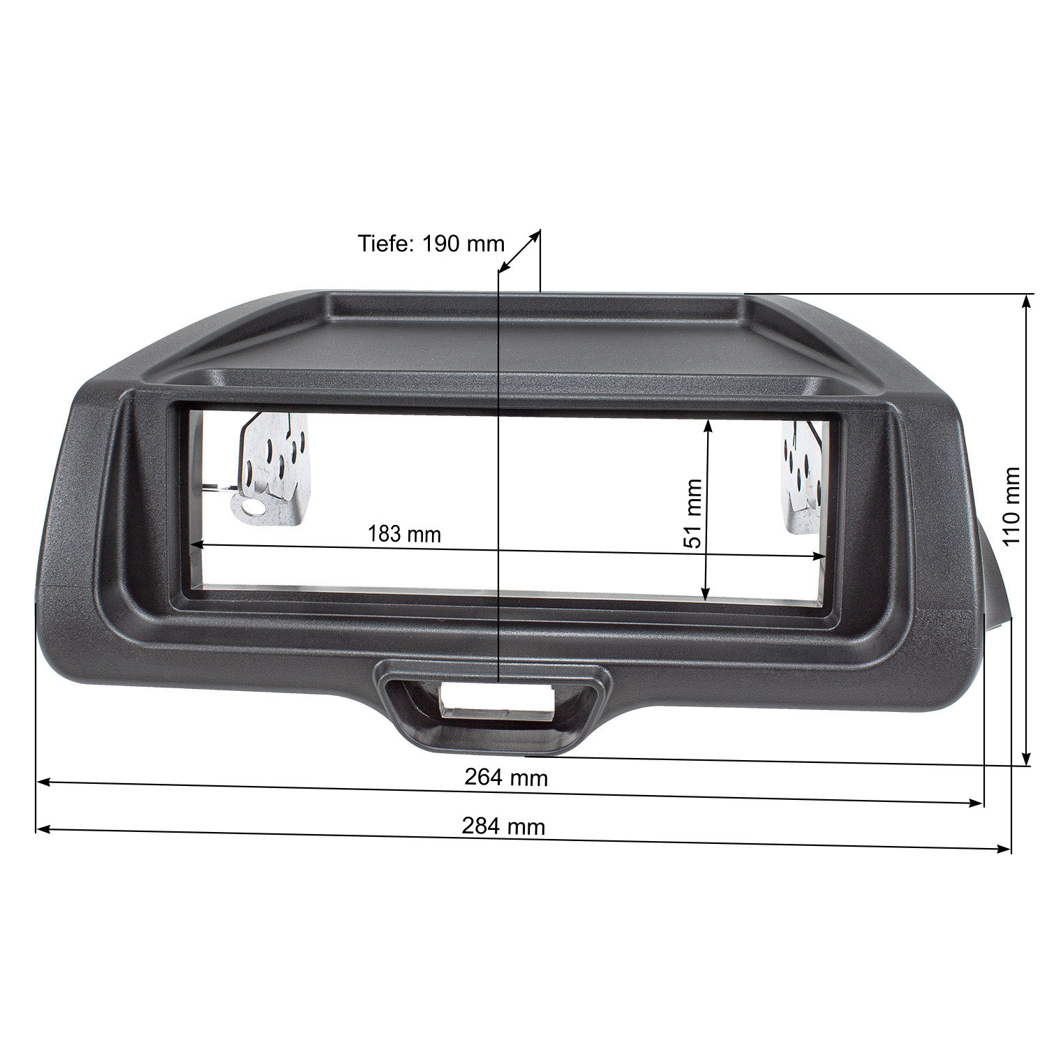 tomzz Audio Radioblende kompatibel mit Toyota Yaris anthrazit schwarz-/bilder/big/2455-094_4.jpg