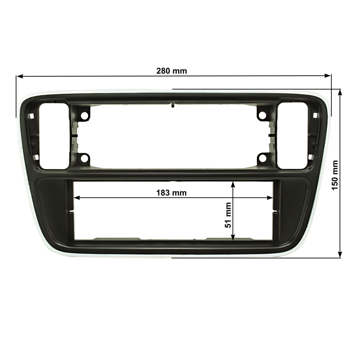 tomzz Audio Radioblende kompatibel mit VW Seat Skoda UP Mii City Go-/bilder/big/2457-040_2.jpg