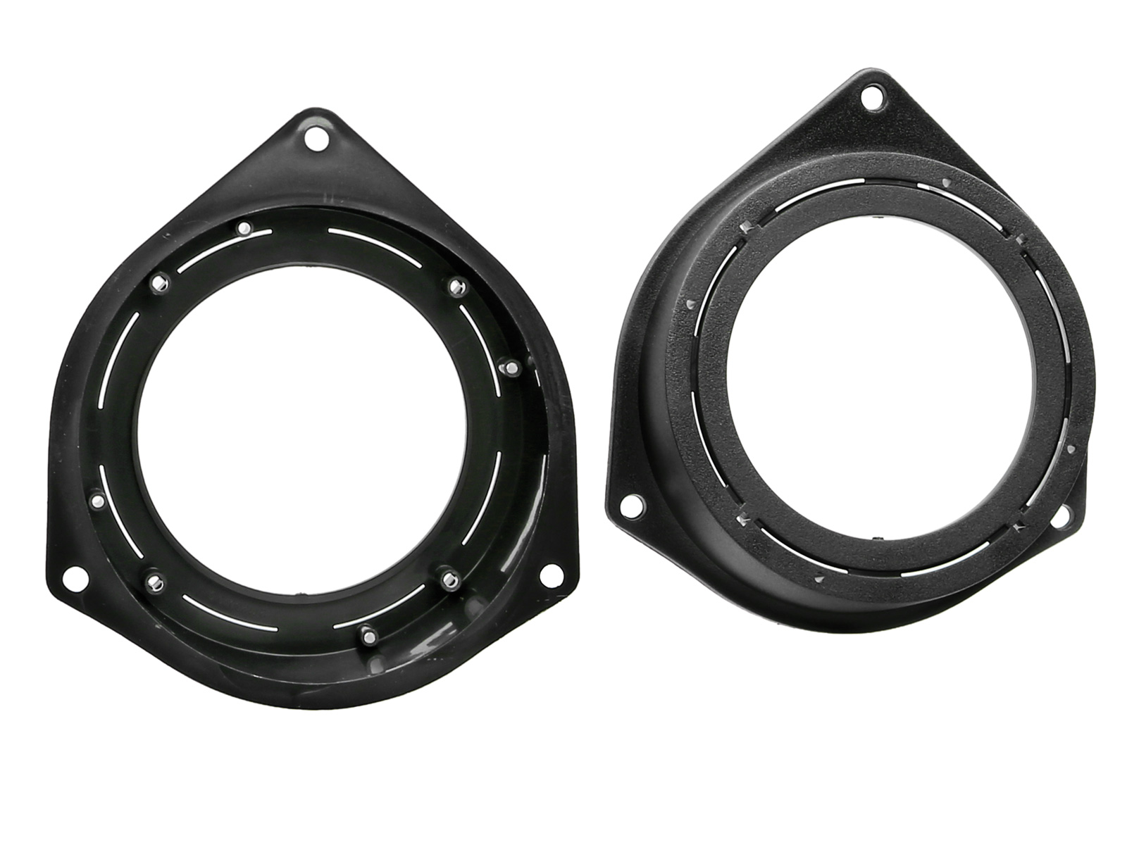 Lautsprecher Adapterringe kompatibel mit Alfa Romeo Citroen Ford Opel Fiat Peugeot MiTo Nemo Ka Astra Corsa Vivaro Zafira Bipper Qubo 500 Punto Fiorino adaptiert auf 100-120er Lautsprecher