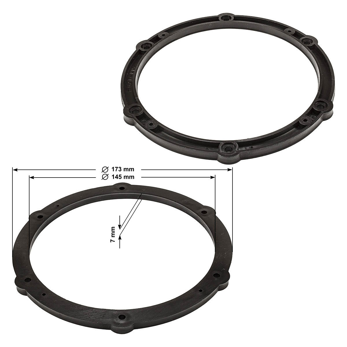 Lautsprecher Adapterringe kompatibel mit Toyota Citroen Peugeot Opel-/bilder/big/2808-013_1.jpg