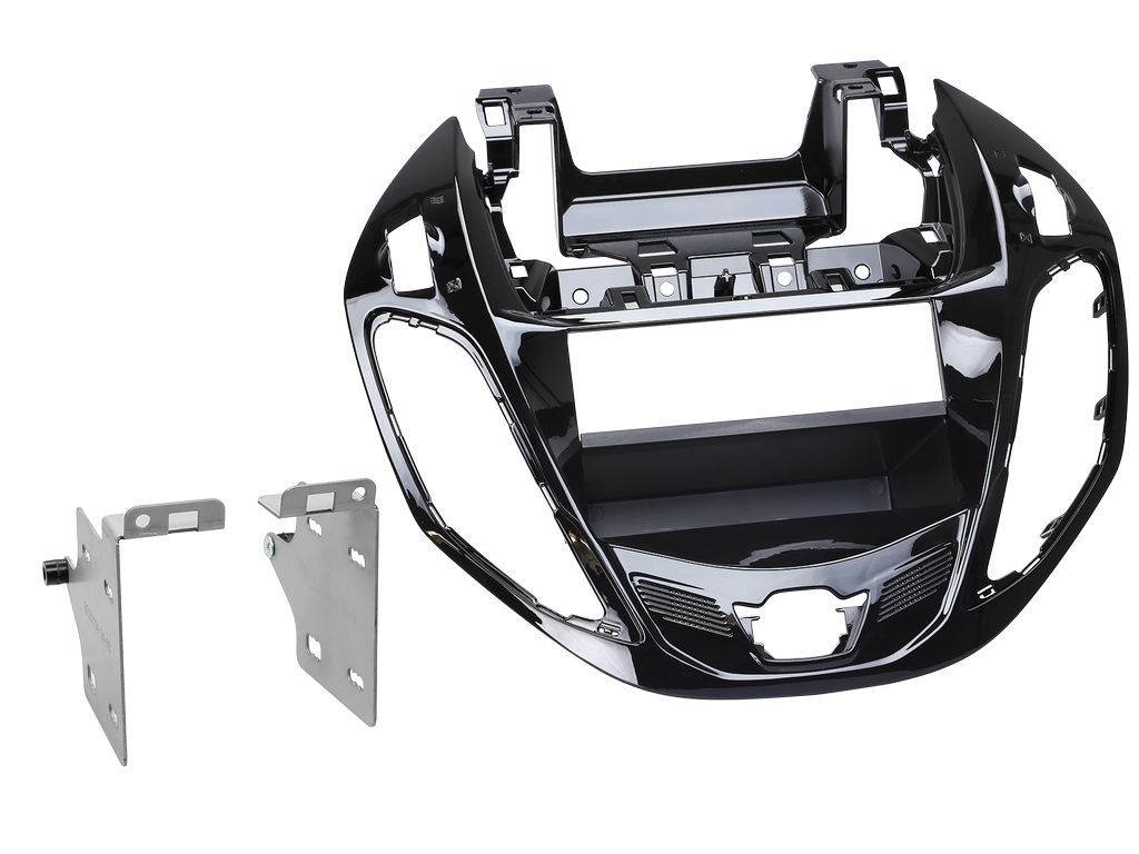 Radioblende kompatibel mit Ford B-Max Courier 2-DIN-Set mit Fach Piano Lack schwarz