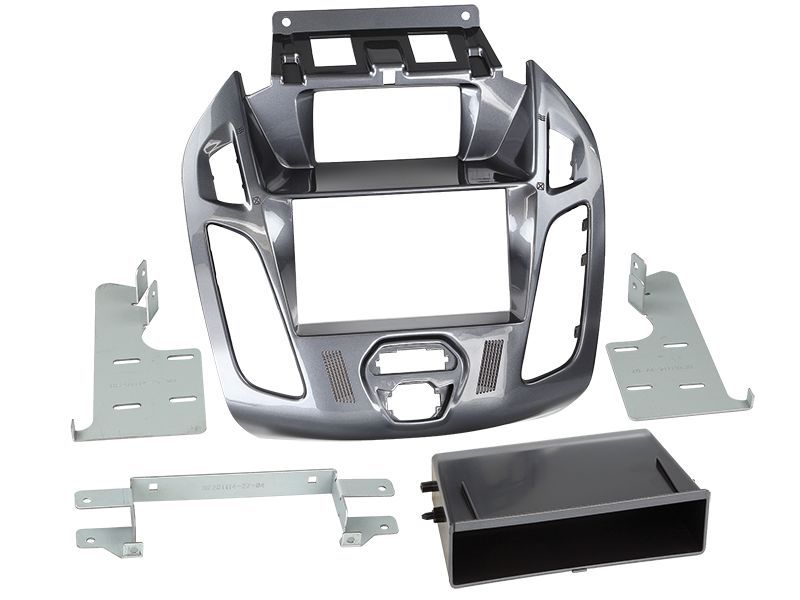 ACV Radioblende kompatibel mit Ford Tourneo Connect Transit Connect (PJ2) 2-DIN mit Fach mit Display Nebula
