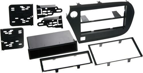 Radioblende kompatibel mit Honda Insight (ZE2) 2-DIN-Set mit Fach schwarz Bj. 04/2009 - 11/2013