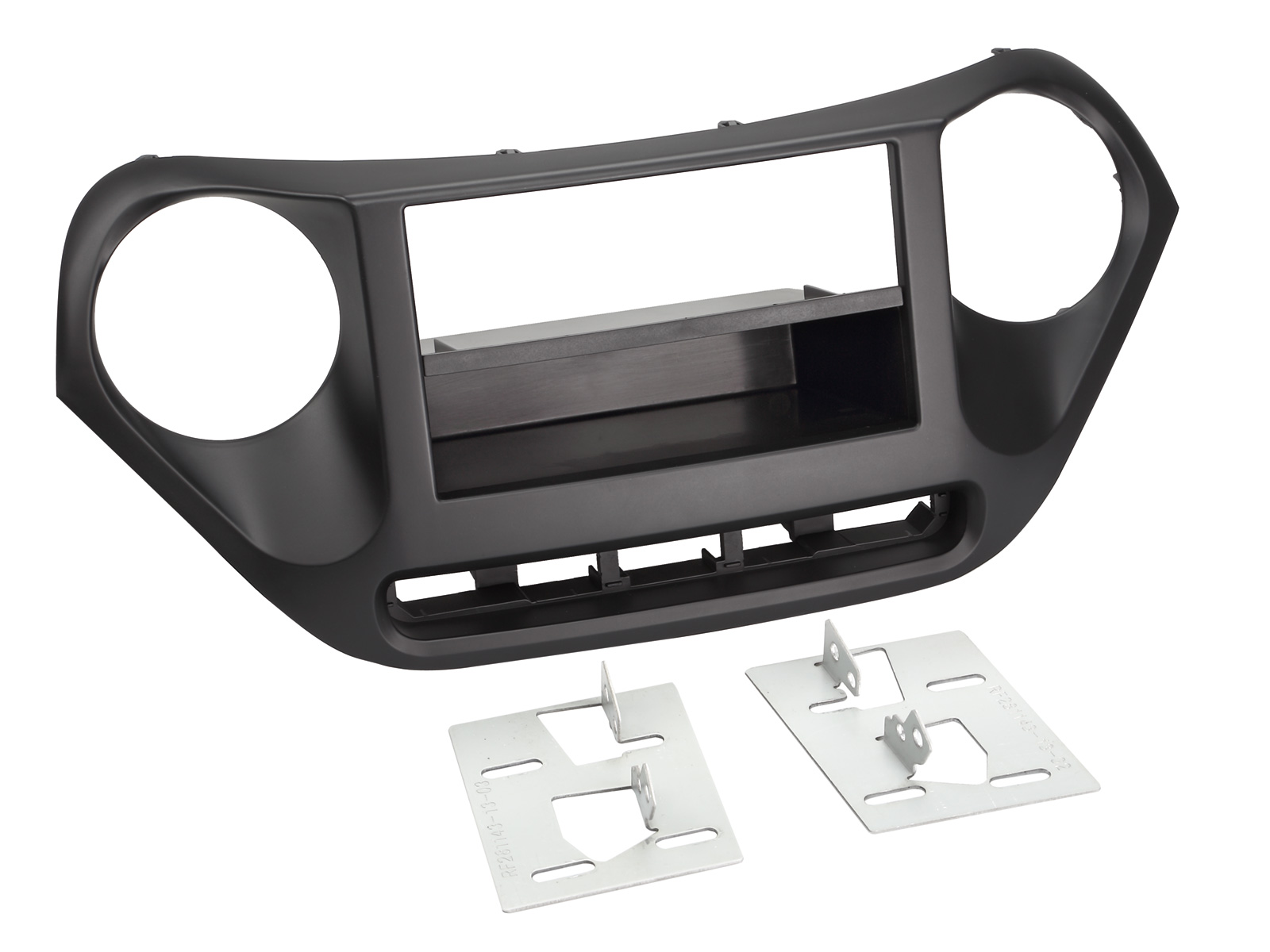 ACV Radioblende kompatibel mit Hyundai i10 (IA) 2-DIN mit Fach schwarz ab Bj. 11/2013
