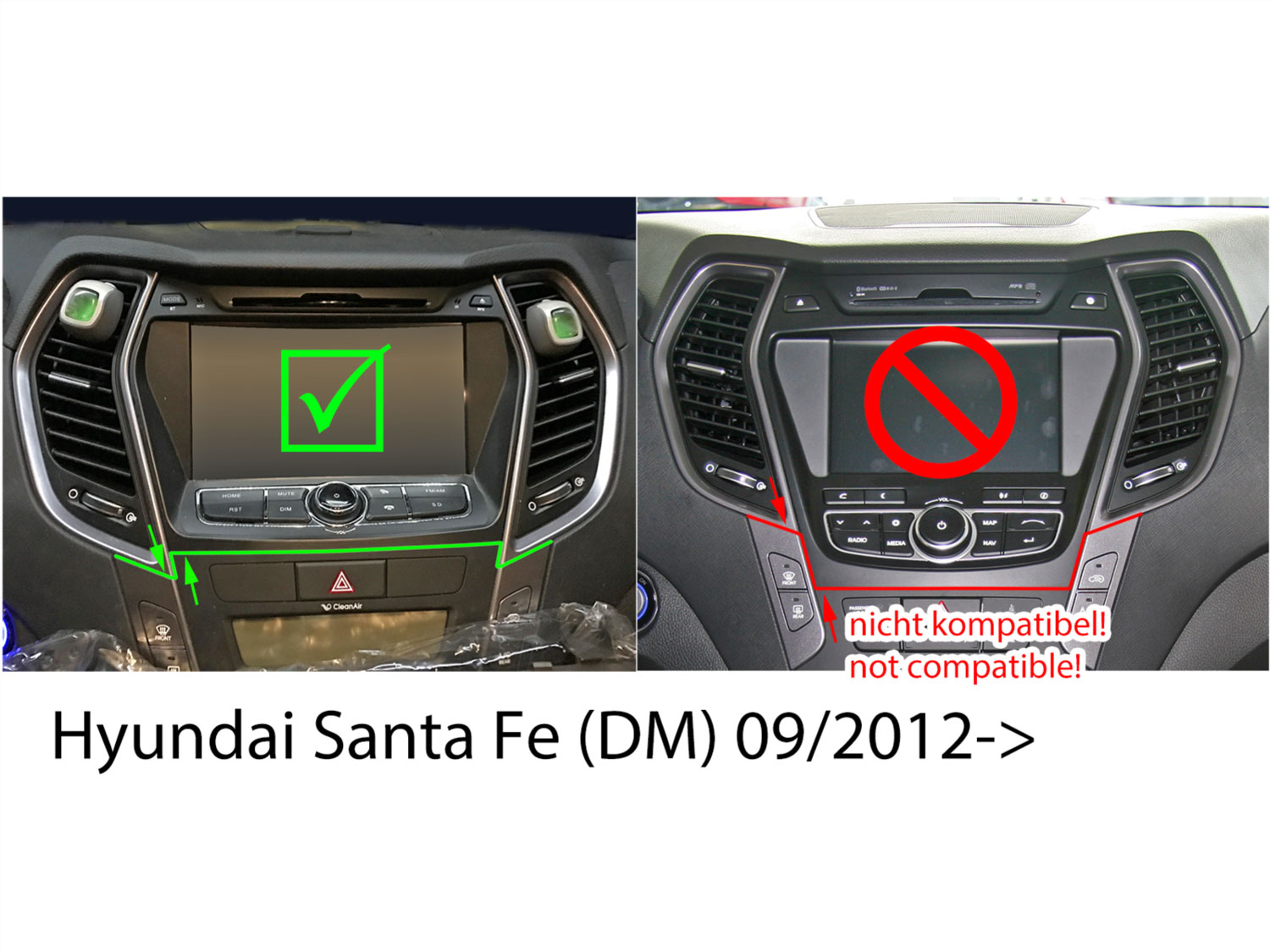 ACV Radioblende kompatibel mit Hyundai Santa Fé (DM) 2-DIN-Set mit-/bilder/big/281143-25_1.jpg