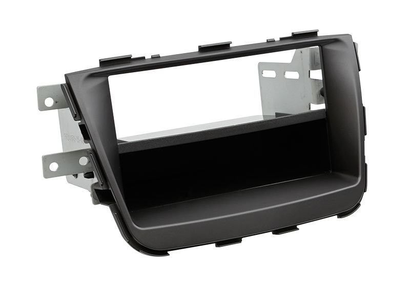 ACV Radioblende kompatibel mit Kia Sorento II (XM Facelift) 2-DIN mit Fach schwarz ab Bj.10/2012